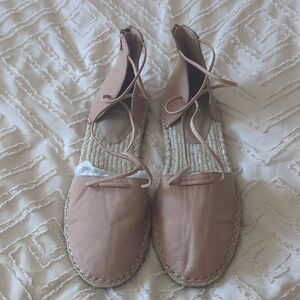 Eileen Fisher Women's blush Espadrille  Sandal Neutral Size 9.5 Summer